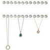 Necklace Hangers Acrylic Necklaces Holder Wall Mounted Jewelry Organizer Hanging with 12 Diamond Shape Hooks, Gift for Women 2 Pack