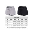 thumbnail image 3 of Deago Women's Sweat Shorts Casual Summer Micro Low Waist Drawstring Athletic Shorts Y2K Vintage Mini Hot Pants Lounge Bottoms (Black, M), 3 of 9