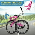thumbnail image 3 of MOONCOOL Adult Folding Tricycles, 7 Speed Folding Adult Trikes, 20/24/26 inch 3 Wheels Bikes with Large Basket, Foldable Tricycle for Women, Men, Seniors, 3 of 11