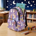 thumbnail image 3 of Uorisanigo Cute Dog Purple School Backpack Set for Boys and Girls with Meal Bag Water Bottle Case and Pencil Holder Large Capacity 17 Inch Bookbag for Middle School, 3 of 7