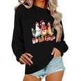 thumbnail image 2 of Xdegoge Christmas Sweatshirts for Women Plus Size Crew Neck Long Sleeve Tops Xmas Tree Graphic Shirts Funny Christmas Sweat Shirts Holiday Sweaters, Black M, 2 of 6
