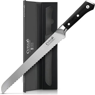CUTLUXE Chef, Santoku & Utility Knife Set – Forged High Carbon German Steel  –