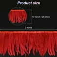 thumbnail image 3 of Uxcell Rooster Feather Trim Fringe, 2 Yards 10-12" Natural Fluffy Feather Trim for Crafting [Red], 3 of 7