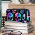 thumbnail image 6 of MUOOUM Pencil Case, Color Skull Head Stars Large Capacity Pencil Pouch Stationery Pen Bag, 6 of 7