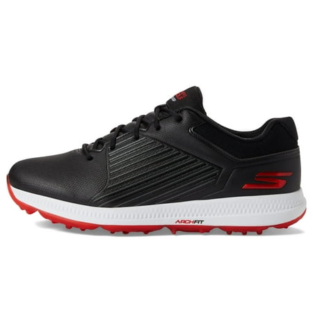 Skechers Men's Elite 5 Arch Fit Waterproof Golf Shoe Sneaker, Black/Red ...