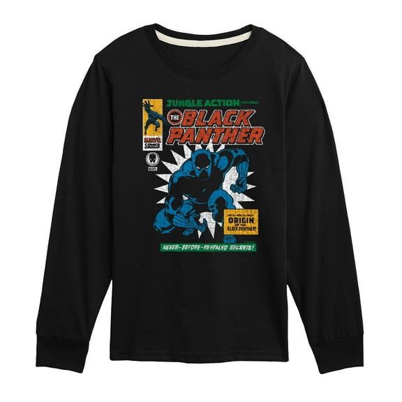 Marvel Black Panther - Comic Cover - Toddler And Youth Long Sleeve Graphic T-Shirt