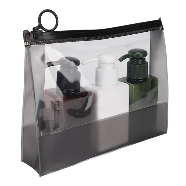 Juego de botellas de viaje prensadas vacías, juego de botellas de viaje prensadas vacías, botellas de viaje portátiles reutilizables con bolsa para dispensar lociones, champús, jabones corporales