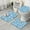 Light Blue Christmas-2, variant on Light Blue Christmas Snowman Pattern Bathroom Rugs Sets 3 Piece,Toilet Cover Set,Absorbent Non Slip Bathroom Mats Sets with U-Shaped Contour Rug Toilet Rug Set