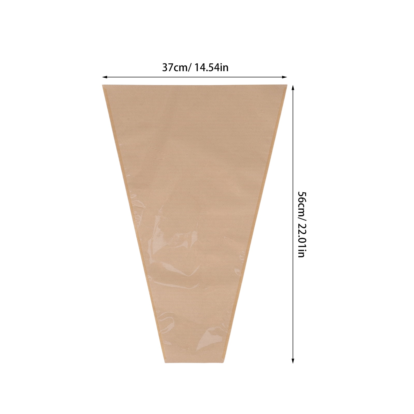 RENACLIPY Clear Floral Wrapping Bags with Brown Paper Design, 50 Pieces for Birthday Party Favors and Decorations