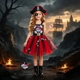 thumbnail image 3 of Faraee Pirate Costume Kit for Girls Sleeveless Tulle Tutu Dress Buccaneer Princess Halloween Dress Up Cosplay Party Dress Up Skirts Size 3-12 Years, 3 of 7