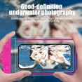 thumbnail image 5 of CxhicLuv Transparent Phone Waterproof Pouch, 8.9×4.3 Inch, IPX8, Fluorescent, Touch-Friendly, Ideal for Swimming, Rafting, PVC & Sealable, Suitable for Phone Users, Water Sports Enthusiasts, Pink, 5 of 6