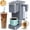 Gray, variant on Single Serve Coffee Maker with Built-in Detachable Milk Frother, Iced and Hot Coffee Machine for K Cup & Grounds, 40oz Removable Water Reservoir, 6 Cup Sizes, Fits 7.3" Travel Mug, Black