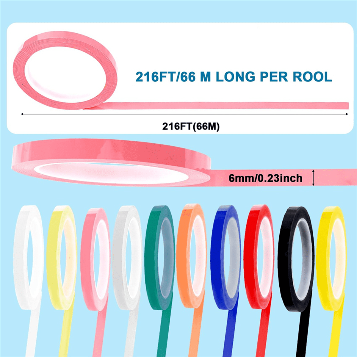 40 Rolls 10 Colors Autoclave Tape 216 Ft/L X 0.24 in/W Instruments Identification Tape Autoclavable 270 Fahrenheit
