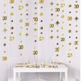 thumbnail image 5 of Cheerland Gold 30th Birthday Decorations Number 30 Circle Dot Twinkle Star Garland Metallic Hanging Streamer Bunting Banner Backdrop, 5 of 5