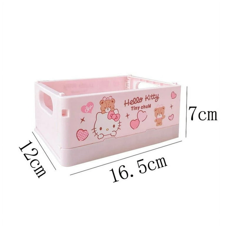 Sanrio Hello Kitty Cute Foldable Storage Box Cartoon Desktop