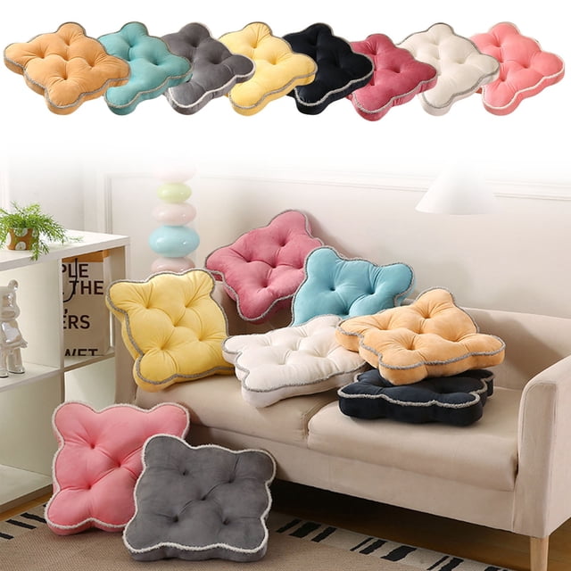 Cojín Grueso con Estampado Floral para Asiento - Cojín para el Hogar Almohadón para Sofá, Negro MNFD