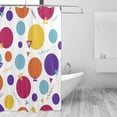 thumbnail image 3 of Polyester Fiber Shower Curtain, Multicolored Dot Print Shower Curtain, Metal Buckled Eye Waterproof Shower Curtain, Can Be Washed-72x72in, 3 of 8