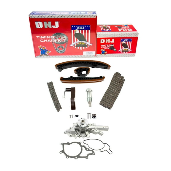DNJ TK1172WP Timing Chain Kit with Water Pump Fits Cars & Trucks 02-03 Dodge 2.7L L5 DOHC 20V