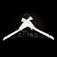 thumbnail image 2 of Mrs Wedding Dress Hanger, Wood and Wire Hangers for Bride (White with Silver Wire), 2 of 2
