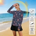 thumbnail image 5 of FORMRS Womens Long Sleeve Shirts UPF 50+ Sun Protection Quick Dry Fishing Hiking Tops, Size S-2XL, Red and Blue Fireworks Pattern, 5 of 8