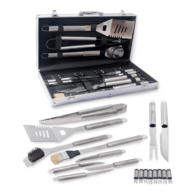 Set Parrillero 18 piezas Naesi Asador Acero Inoxidable