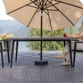 thumbnail image 5 of Tierra Verde 14.75" x 3.6" H Round Umbrella Base, Low Profile Easy-Fill Stand, Black, 5 of 7