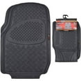 thumbnail image 4 of Motor Trend Heavy Duty Car Rubber Floor Mats with Cargo Trunk Mat, Black Beige Gray, 4 of 12