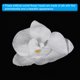 thumbnail image 4 of Cabezas de flores de orquídea Phalaenopsis de seda artificial de 3.9" Uxcell para decoración de bodas DIY, paquete de 20, blanco puro, 4 of 6
