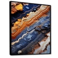 thumbnail image 2 of Designart "Tourmaline Stone in Blue and Orange" Landscapes Framed Wall Art - Traditional Blue Stone Geode Entryway Framed Wall Art, 2 of 6