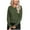 Green, variant on Lovskoo 2024 Sweaters for Women Long Sleeve Casual Stripe Round Neck Sweater Top Brown