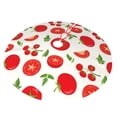 thumbnail image 2 of Kll 30" Christmas Tree Skirt Fresh Red Tomato Xmas Tree Skirts Mat For New Year Xmas Holiday Party Indoor Outdoor Home Decoration, 2 of 9
