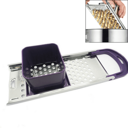 

Stainless Steel Spaetzle Maker Pasta Strainer Homemade Noodle Dumpling Making Tool Spaetzle Maker with Rubber Handle for Pasta Rice or Potatoes Purple