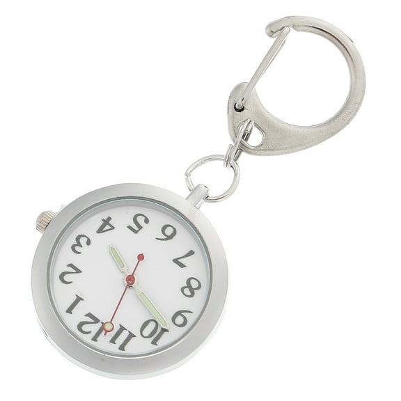 MERRYHAPY Round Pendant Watch with Glow in the Dark Hands, Stainless , Design, 1 Pack