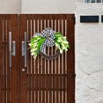 thumbnail image 1 of Corona de flores artificiales, corona colgante para interior y exterior, corona de puerta delantera, corona de primavera para sala de estar, casa, 35CM, 1 of 8