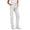 White, variant on HJYCHN Straight Leg Pants Women Zip Closure Pleated Side Pockets Regular Fit Solid Color Womens Pants
