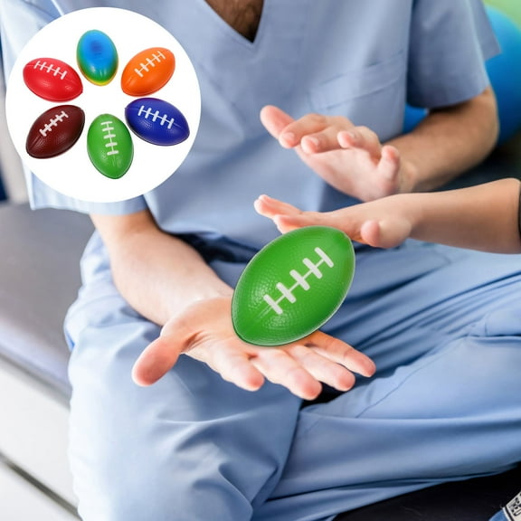 FRCOLOR 6Pcs Small Rugby Footballs Made of PU Material Lightweight for Party Favors