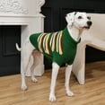 thumbnail image 5 of Kuoser Striped Dog Sweater Warm Pet Knitwear, Soft Winter Clothes for Dogs, Green, XS, 5 of 8