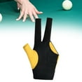 thumbnail image 6 of BAOSITY 3 Fingers Billiard Glove Elastic Glove Left Hand Lightweight Snooker Cue Glove Pool Cue Glove for Women Men Practice Training Yellow, 6 of 8