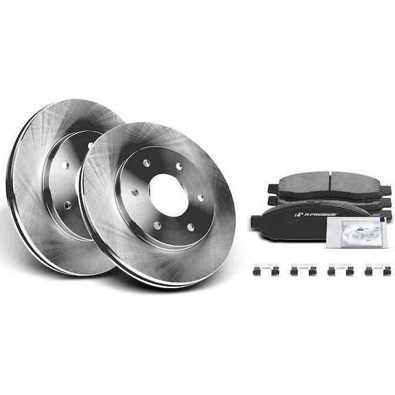 Front Brake Pad and Rotor Kit 6 - Compatible with 2004 - 2005 Nissan TITAN 5.6L V8