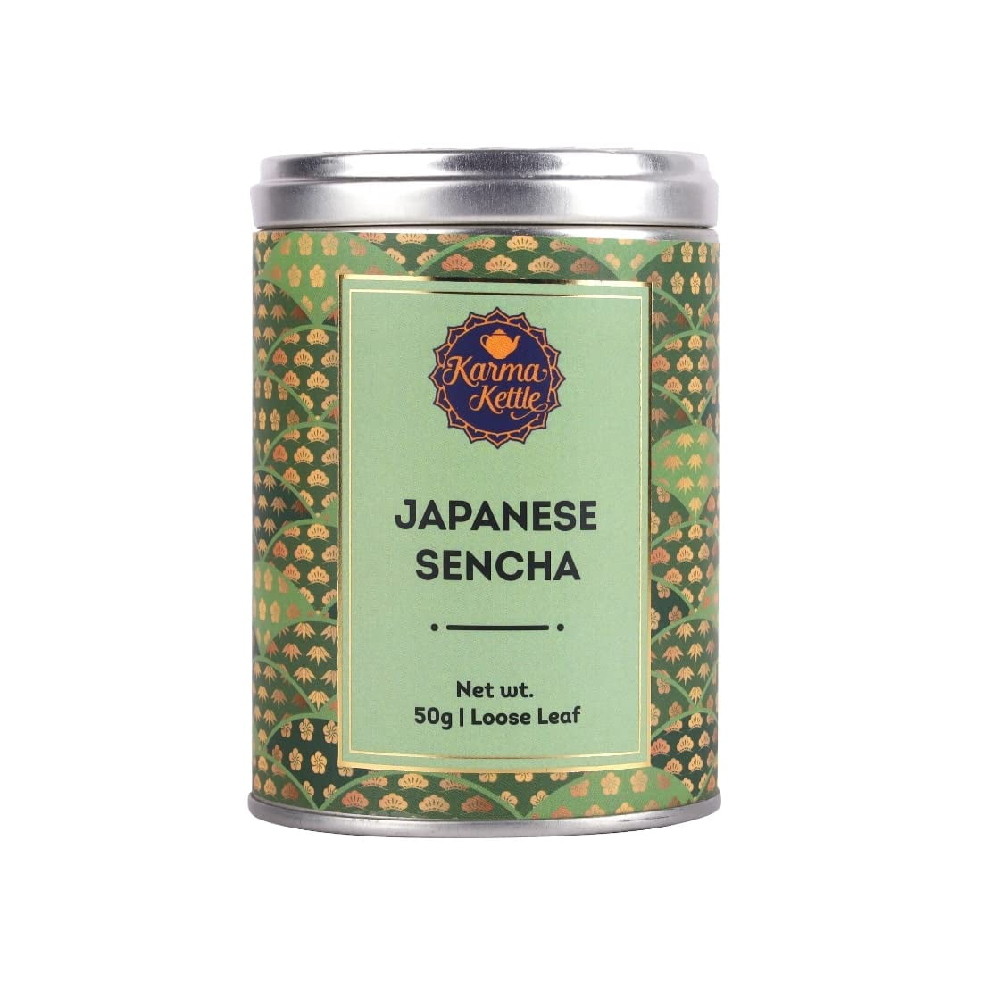 Karma Kettle Japanese Sencha Tea Authentic Sencha Green Tea, Loose Powder in Tin- 50gm