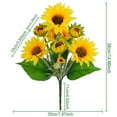 thumbnail image 3 of Arghm Artificial Sunflower Decoration 14.96 Inch,Plastic Outdoor Fake Flower,Home Garden Decor,UV Resistant Plant Arrangement, 3 of 8