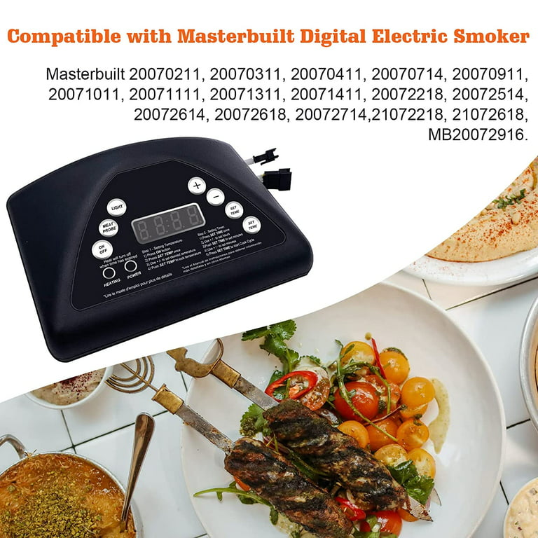 9907180015 Controller Compatible with Masterbuilt Bluetooth Digital  Electric Smoker, Digital Control Panel Replacement Part for: MB20074719,  MB20073519, MB26073519, MB20073119, MB25073519