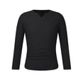 thumbnail image 1 of LUOGENLI T-shirts pour Homme pour Hommes T-Shirt pour Hommes Col Rond Imprimé de Noël Manches Longues Haut de Base Hiver T-shirts Amusants pour Hommes T-shirts Graphiques Pâques Noir TTG, 1 of 5