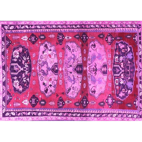 Ahgly Company Indoor Rectangle Persian Pink Traditional Area Rugs, 8' x 10'