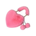 thumbnail image 2 of Bolso de mano sintética para mujer, bolso para axi corazón suave de invierno Rosado Hugo  Bolso de piel sintética, 2 of 4
