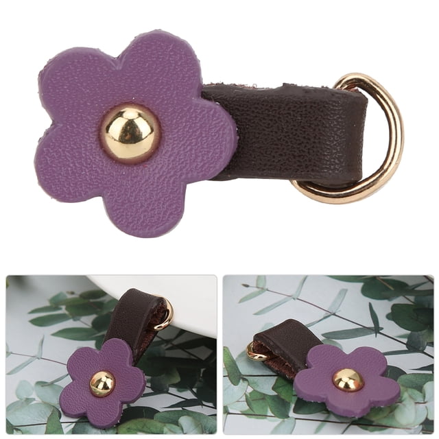 Zipper Puller Head, Flower Shape Zipper Slider Exquisite Beautiful 5Pcs For Clothes Or Bags Decor For Zipper Puller Head Replacement Pink,Purple,Blue,Brown,Brown Yellow