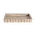 thumbnail image 6 of Kate and Laurel Lissi Decorative Rectangle Tray with Wavy Design, 16 x 12, Natural Wood, Modern Scalloped Serving Tray for Coffee Table Ottoman, Dining Table, or Entryway Catch-All Tray, 6 of 10