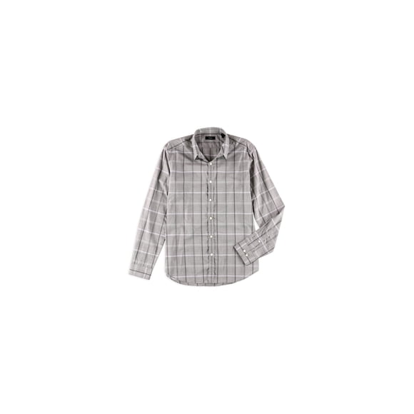 Theory - Camisa a cuadros para hombre, color gris, mediano
