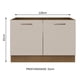 thumbnail image 2 of Mueble de Cocina Para Tarja 2 Puertas Marrón/Crema Agata Madesa, 2 of 5