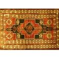 thumbnail image 1 of Ahgly Company Machine Washable Indoor Rectangle Persian Yellow Traditional Area Rugs, 6' x 9', 1 of 4